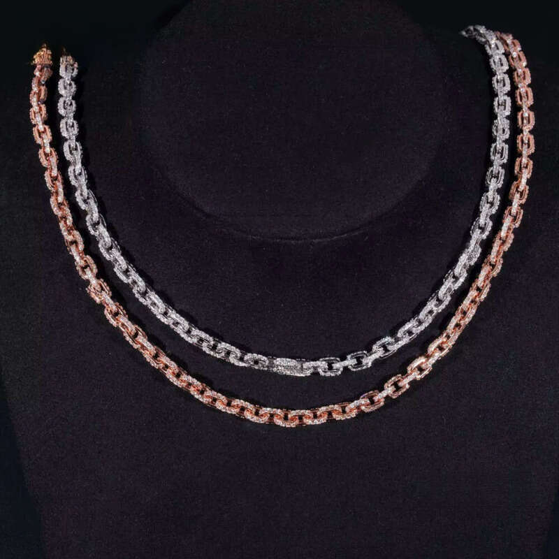 Hot Sale 4mm Iced Out Chain Sterg Sier Pass Dia Tester GRA Certified VVS Moissanite Bracelets Hiphop Jewelry