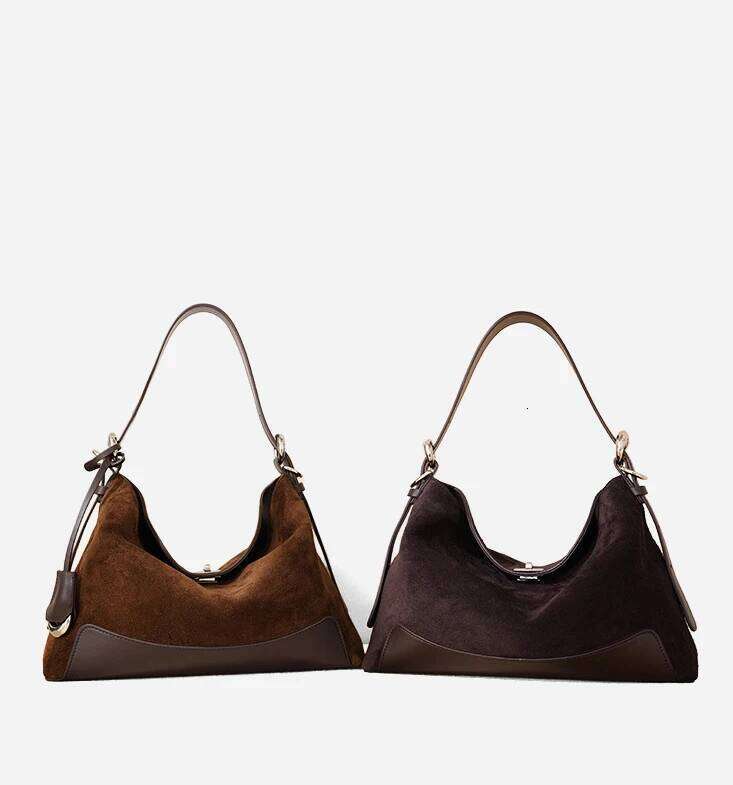 Mendy Suede Woman Handbags Hobo Bags Genuine Leather Arrival Goods Large Crossbody Brown Bag Shopper New In Suotong2510 Mdng