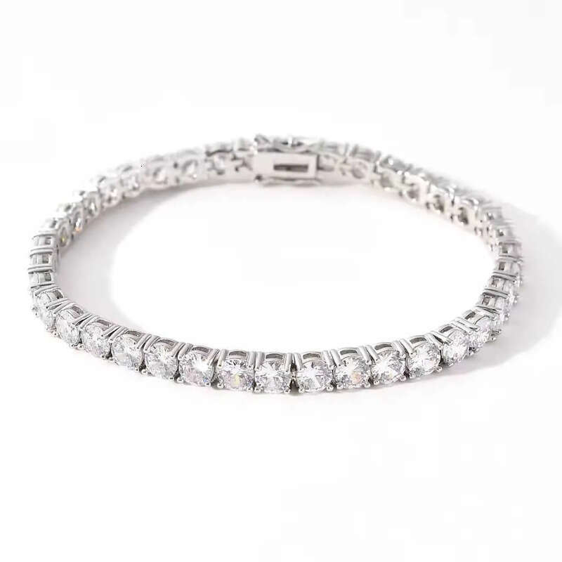 Iced Out Gold CZ Charms Tennis Bracelet - Unisex 3mm-6mm AAA+ Cubic Zirconia Hip Hop Jewelry for Gifts