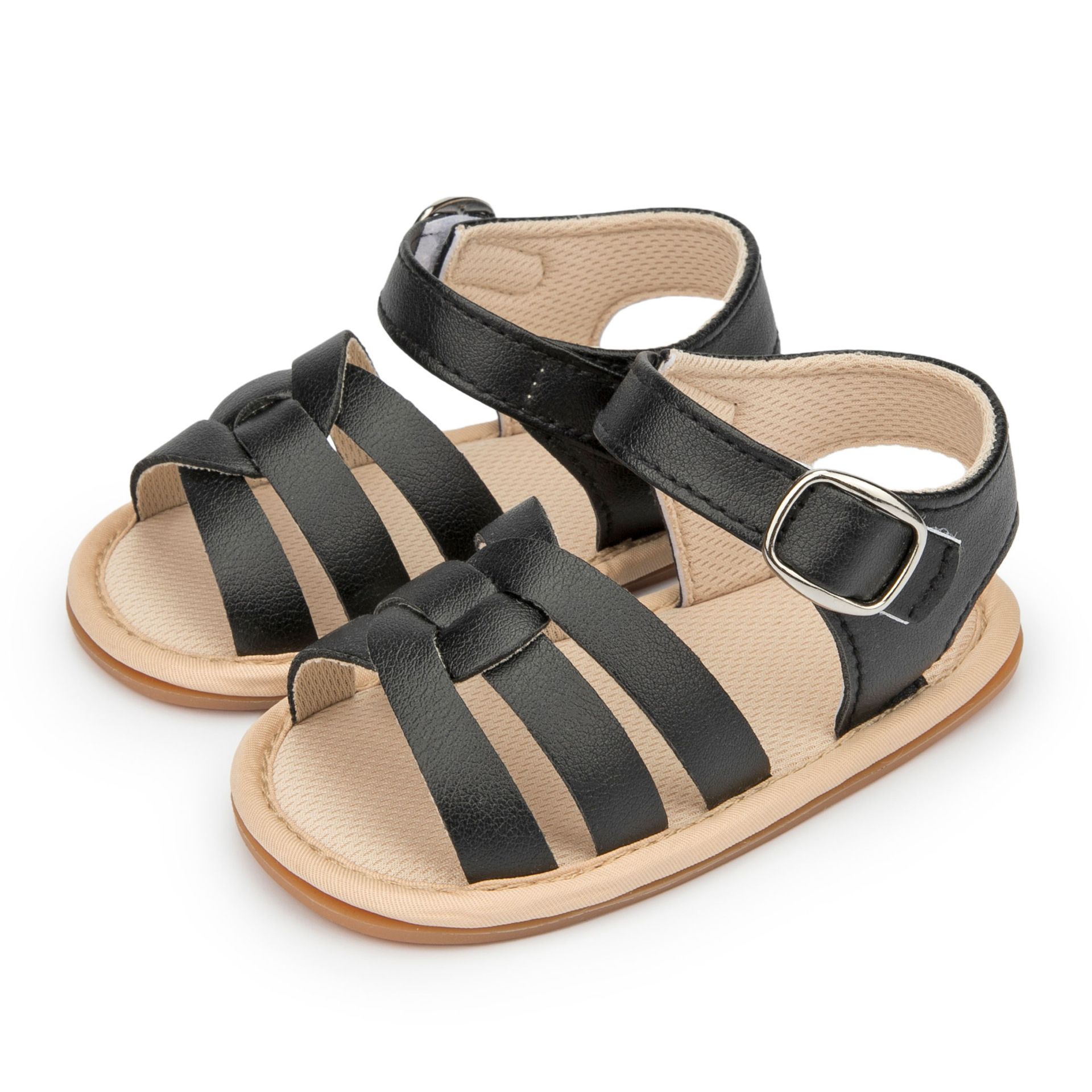 Baby Boys Sandals Toddler Girl Flats Non-slip Rubber Sole Baby Beach Sandals Crib First Walker Summer Baby Shoes Size 0 - 18 Months K0724