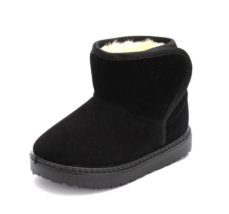 Kids Snow Boots Winter Fashion Non-slip Toddler Boots Skiing Solid Color Warm Pattern Soft Thick Bottom Kid's Shoes Sizes 21 - 38 K0483