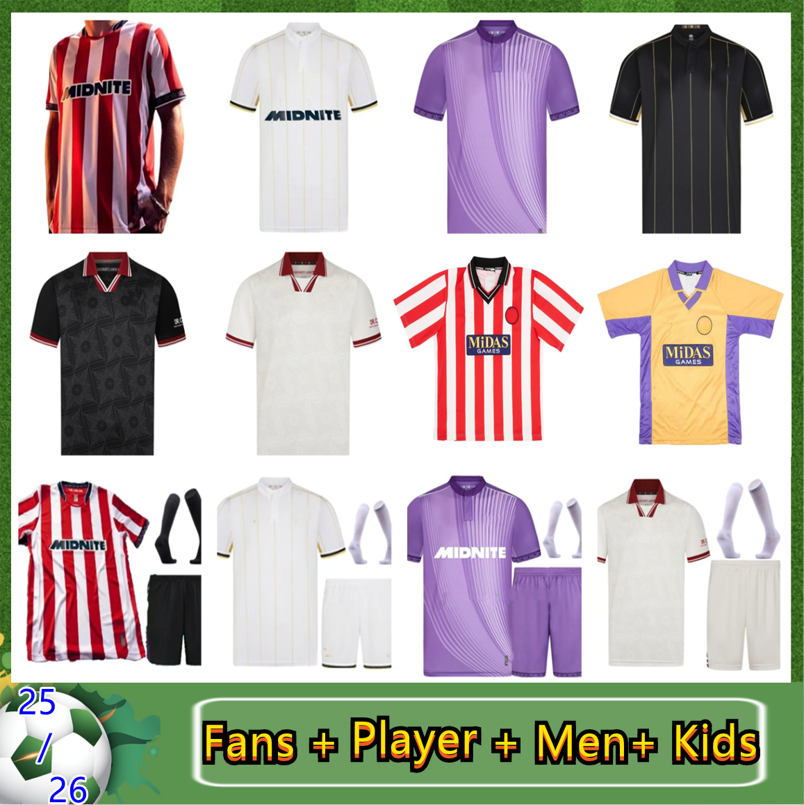 4XL 24 25 26 SHEFFIELD OHARE soccer jerseys BREWSTER MCBURNIE SHARP men kids kit UNITEDs Home SANDER BERGE BREWSTER NDIAYE SHARP Away Third football shirts