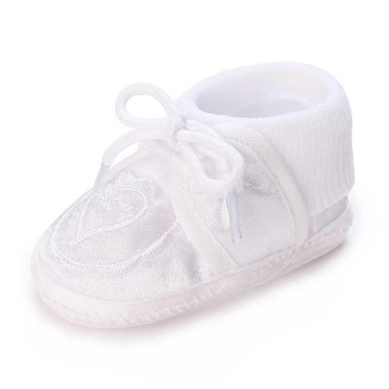 HAIZHIW Soft Newborn Babys First Baptist Shoe Newborn Boys and Girls White Baptist Shoes Soft Sole Walking ShoesJ250930