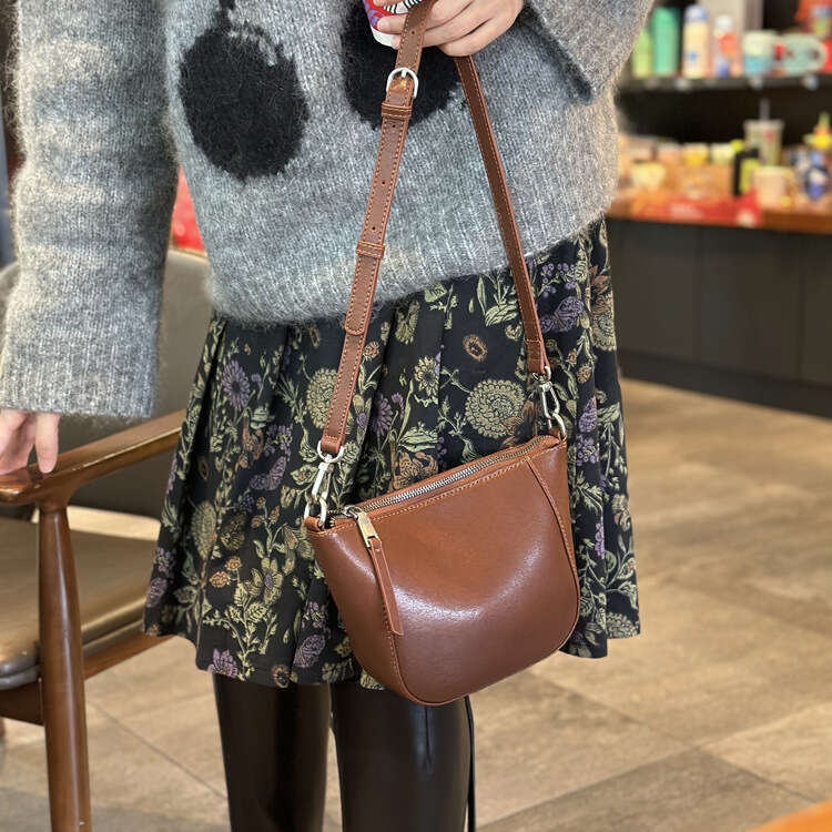 Genuine Leather For Women 2025 Spring/Summer New High-End Niche Small First Layer Cowhide Women's Shoulder Crossbody Bag