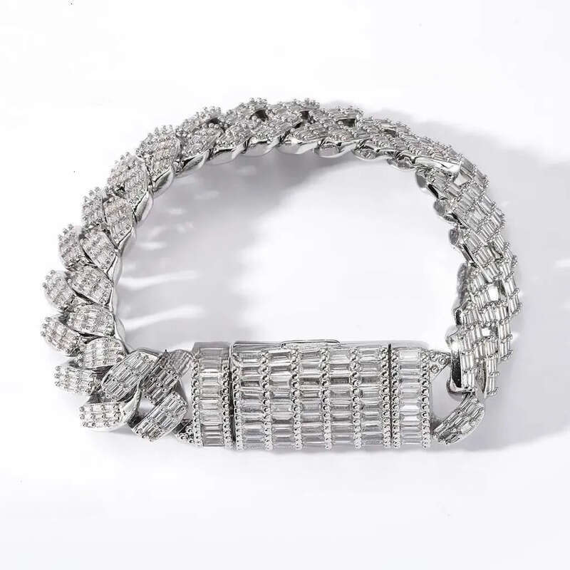 moissanite necklace designer jewelry cuban k Customization Cuban Necklace Full Iced Out Hiphop Chain Pass The Dia Test chain chains for men