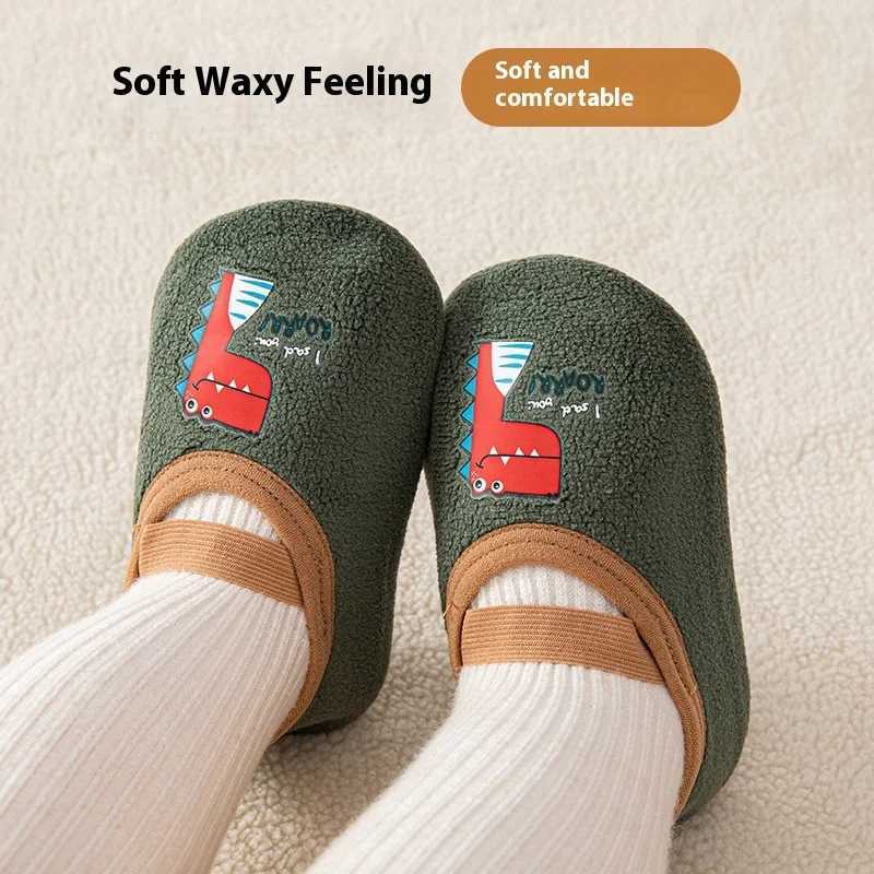 Baby Toddler Shoes First Walkers Nonslip Thickening Shoes Sock Floor Shoes Foot Socks Animal Style for For Babies Flat ShoesJ250930