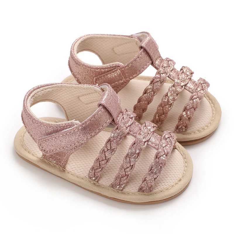 Fashion Colorful Woven Baby Sandals With Soft Soles Anti Slip And Anti Fall Baby Walking Shoes Elegant Retro Princess ShoesJ250930