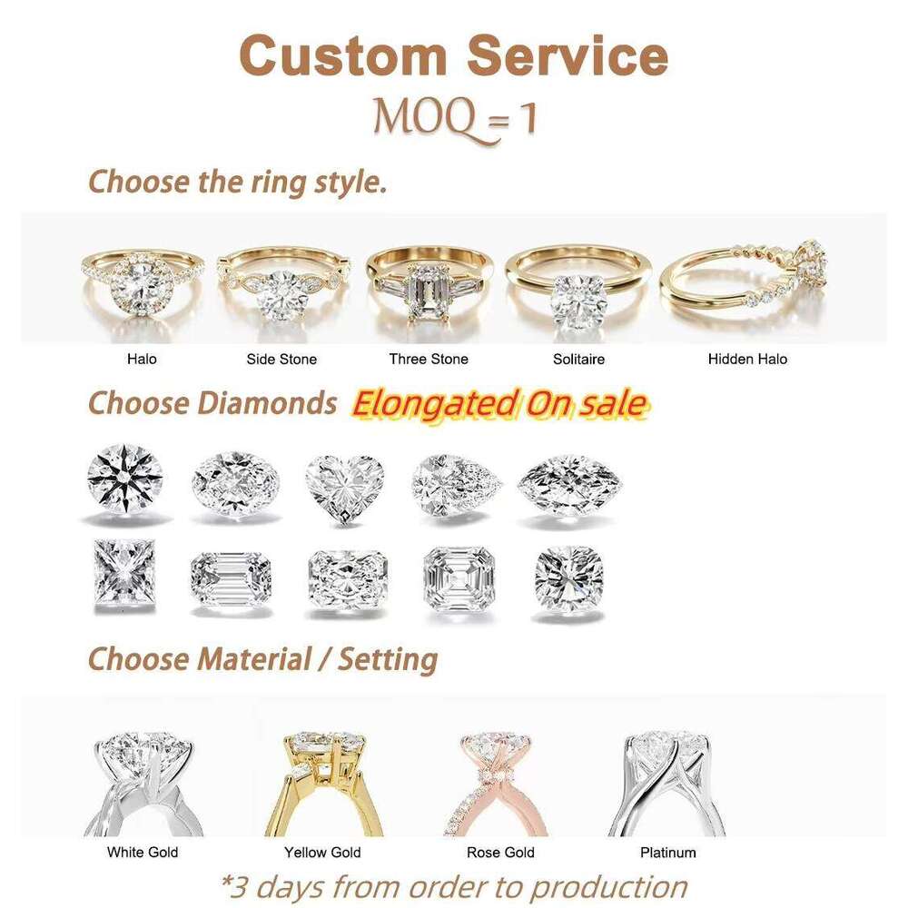 GIA IGI Certified Lab Grown Diamond Ring CVD HPHT 0.5ct to 5ct Men and Women Engagement Wedding 14k