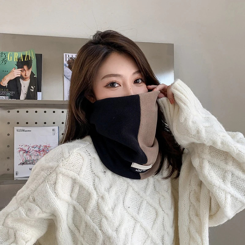Lamb Fleece Neck Cover for Women Scarf Doublelayer Neck Protection Scarves Unisex Winter Cycling Plush Neckerchiefs Thick Warm 250929
