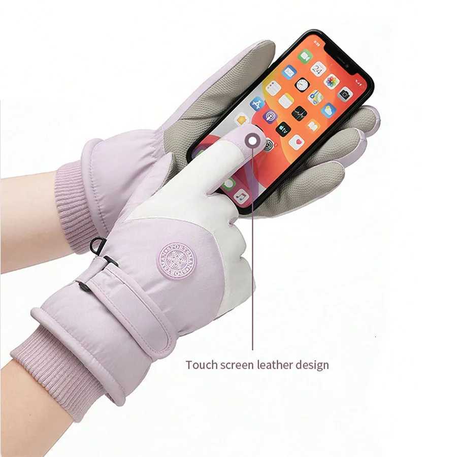 Winter Warm Ski Gloves For Women Men Windproof Waterproof Adjustable Cycling Motorcycle Glove Casual Outdoor Sport Plush Gloves Z250925