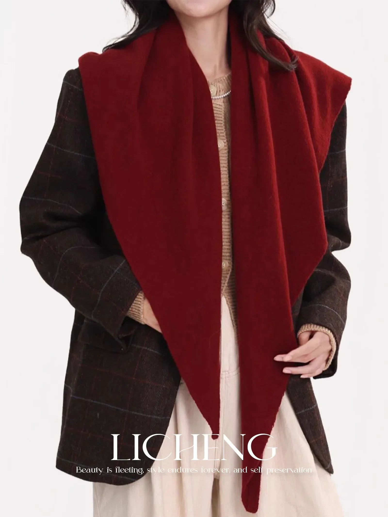 100 Wool British Triangle Scarf Luxe Versatile Super Cozy Scarf Women Winter Comfortable Gentle Sweet Korean Scarf 250930