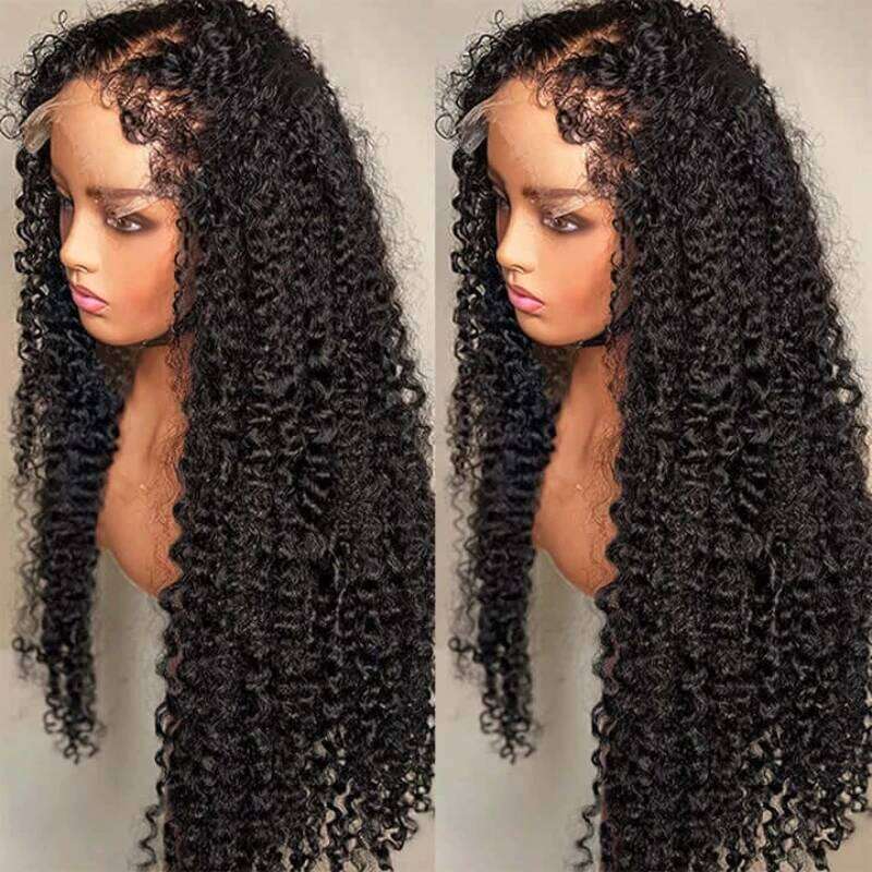 250% 4C Edges 13X4 HD Lace Front Wig With Baby Pre Plucked Premium Kinky Curly Human Hair Xiusiyuan2510