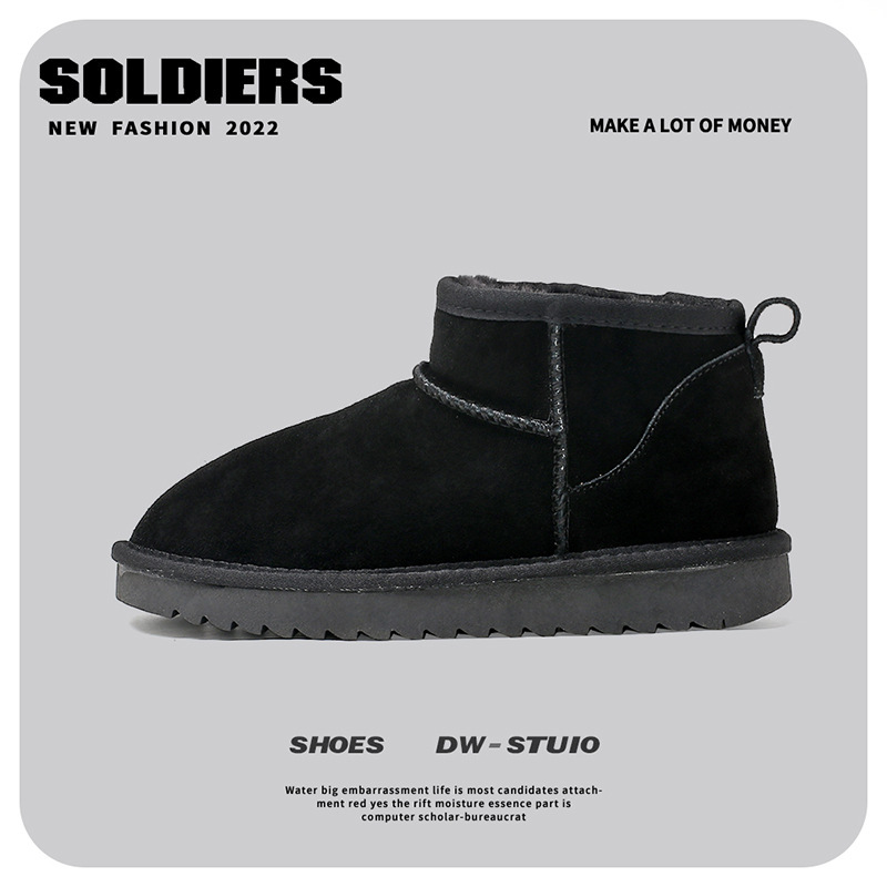 EBV designer shoes free shipping High quality cowhide winter new snow boots for woman thick keep warm non slip cotton shoes size 35-40