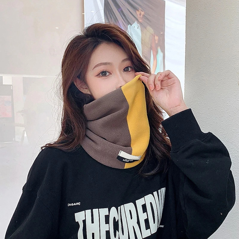 Lamb Fleece Neck Cover for Women Scarf Doublelayer Neck Protection Scarves Unisex Winter Cycling Plush Neckerchiefs Thick Warm 250929