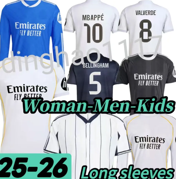 2025 2026 Soccer jersey25 26 football shirt VINI JR BELLINGHAM REAL CAMAVINGA TRENT HUIJSEN TCHOUAMENI VALVERDE ASENSIO MODRIC football shirt men kids kits