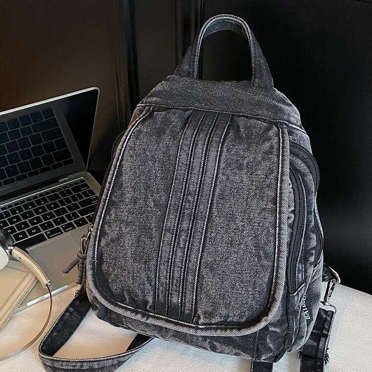designer bag Luxury bag New Washed Vintage Denim American Style Daily Commute Women's Multifunctional Small Backpack