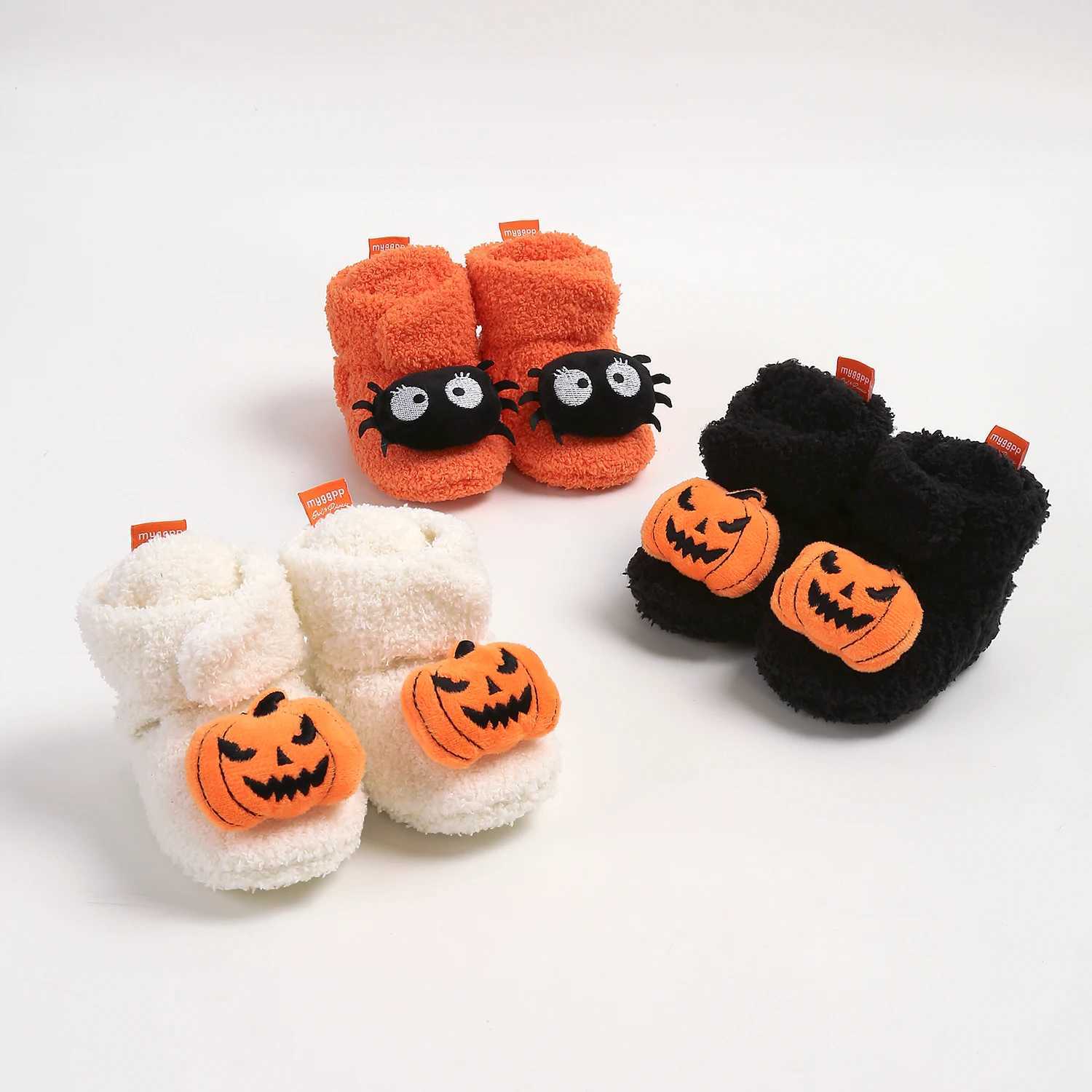 Halloween Pumpkin Baby Booties Slippers Infant Boys Girls Dress Shoes Newborn Crib Shoes Winter Footwear First Walkers PrewalkerJ250930