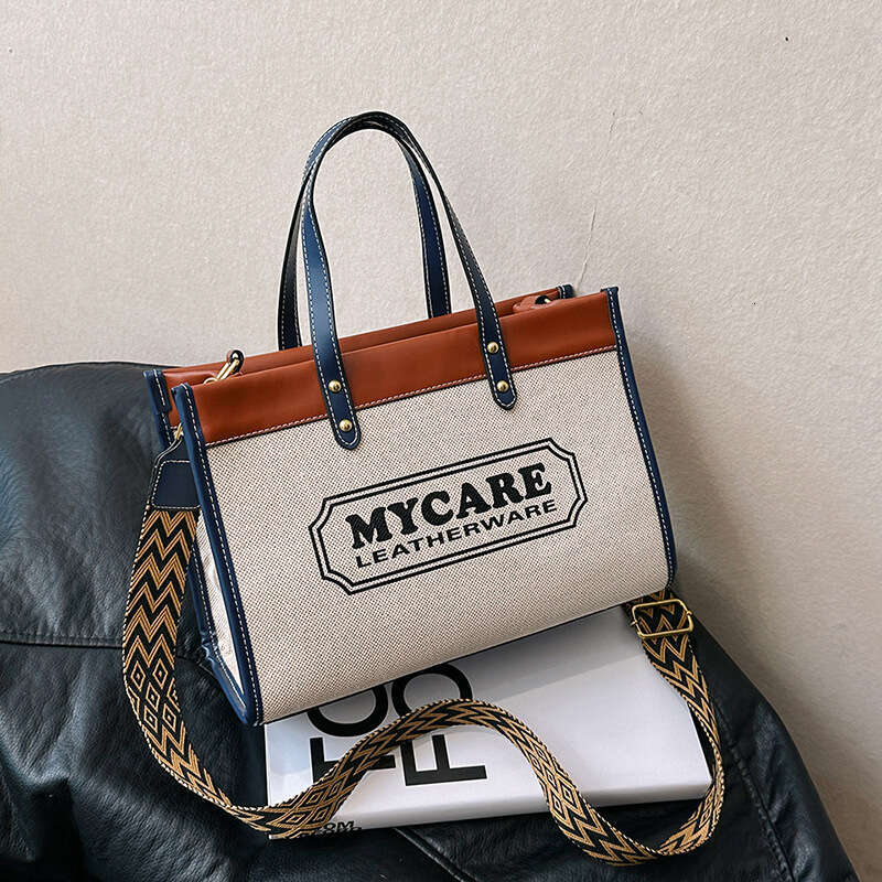 designer bag Luxury bag Canvas Women's New Simple Fashion Letter Print Handbag Shoulder Crossbody Tote Bag