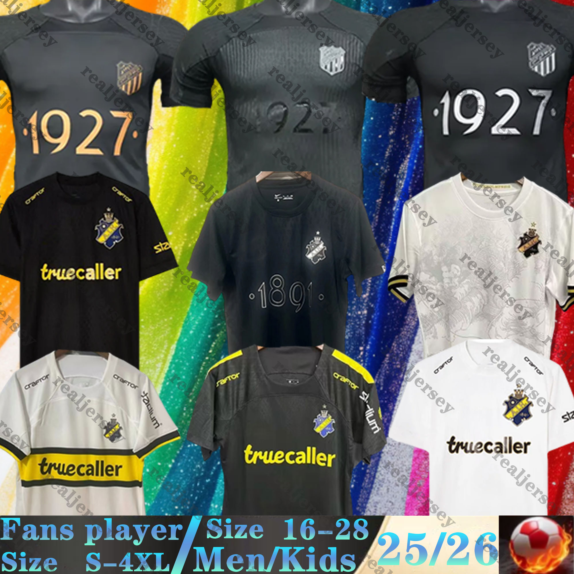 2024 2025 2026 AIK Solna soccer jerseys STOCKHOLM all black special HUSSEIN OTIENO GUIDETTI THILL TIHI HALITI 132-year history 24 25 26 football shirts men tops tee