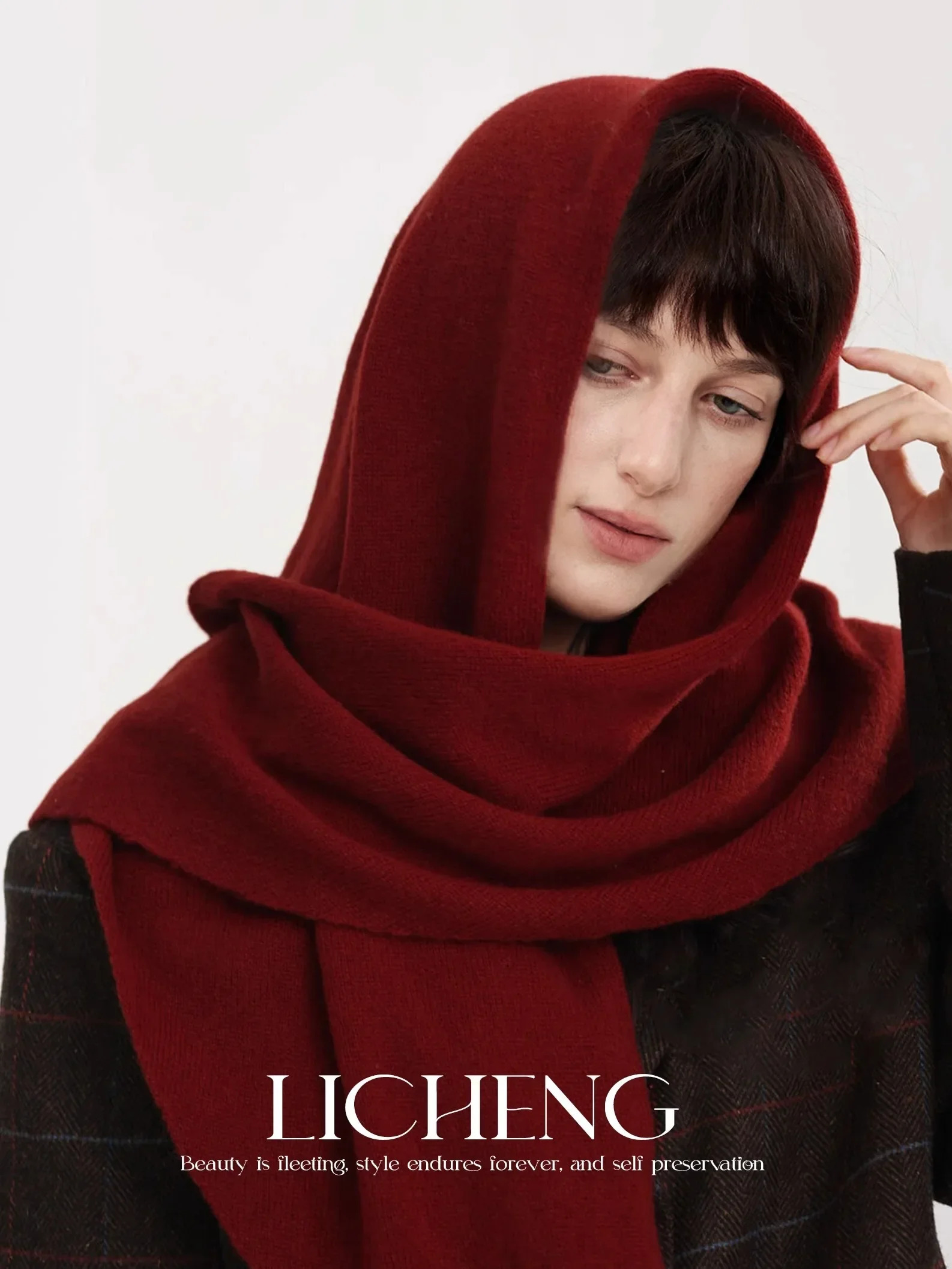 100 Wool British Triangle Scarf Luxe Versatile Super Cozy Scarf Women Winter Comfortable Gentle Sweet Korean Scarf 250930
