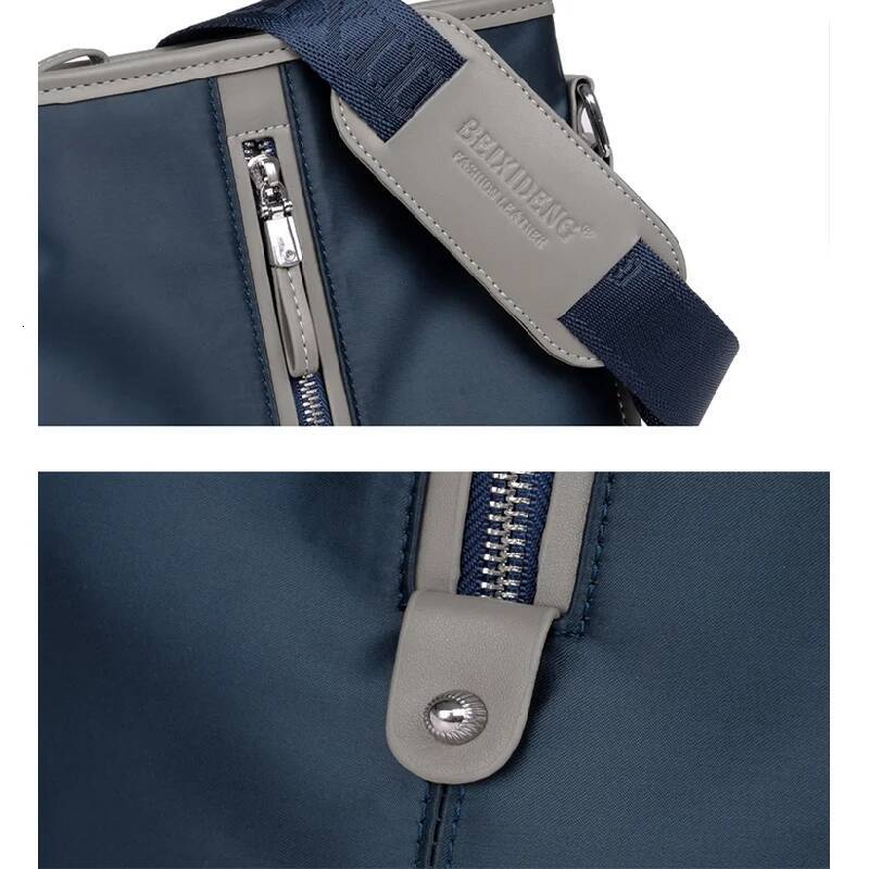 Fashion shoulder bag Oxford men's crossbody bags business waterproof short trip zipper male solid color messenger high-quality