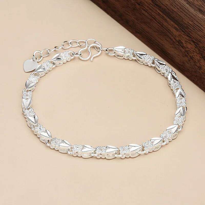 Charms Sterling Sier For Women Designer Heart Shape Adjustable Chain Bracelets Party Fine Jewelry Gifts