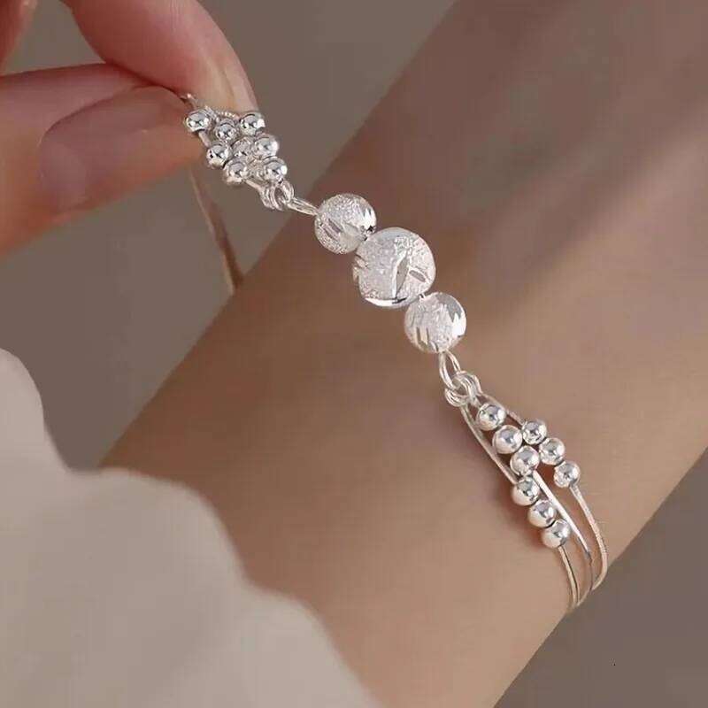 Sterling Sier Lucky Beads Bracelets For Women Vintage Original Multilayer Ball Bracelet Designer Party Jewelry Gift