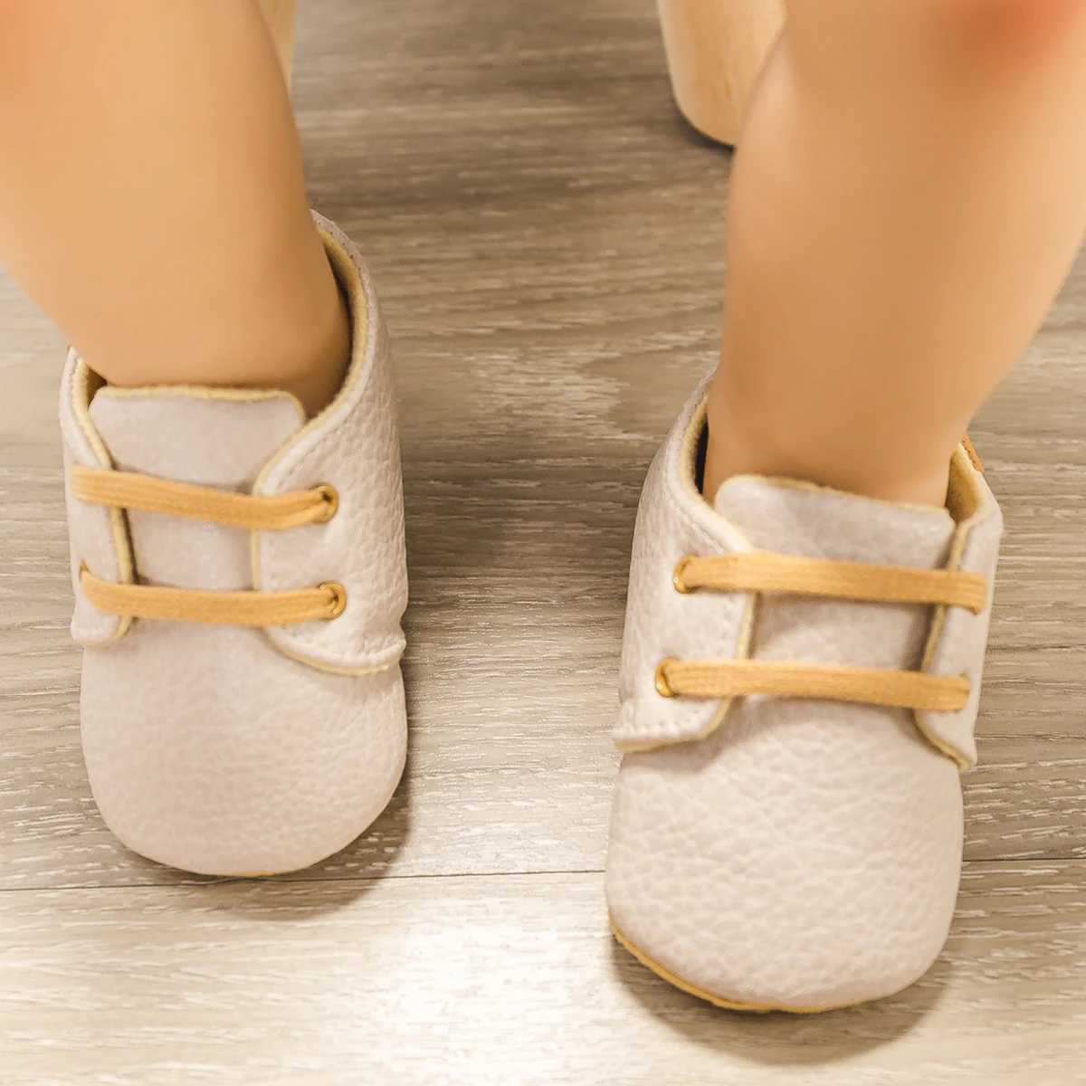 KIDSUN Newborn Baby Shoes Fashion Casual Infant Boys Leather AntiSlip Falt Rubber Sole Toddler First Walkers Baby SneakersJ250930