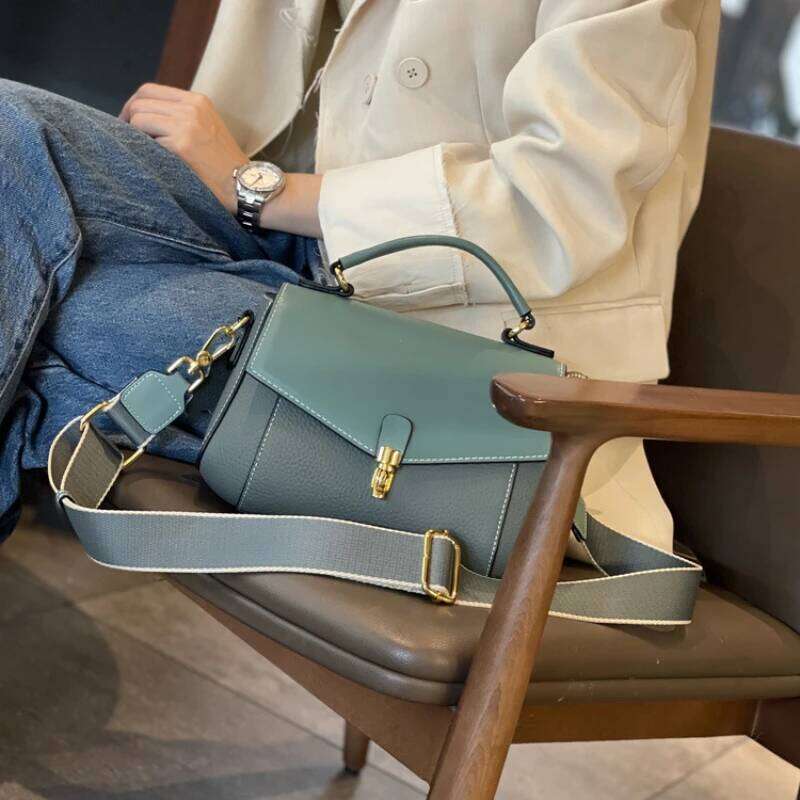 Cow Women's New Fashion Trendy All-Match Genuine Leather Shoulder Bag Ladies' Cowhide Handbag High Quality Suotong2510 Mdng