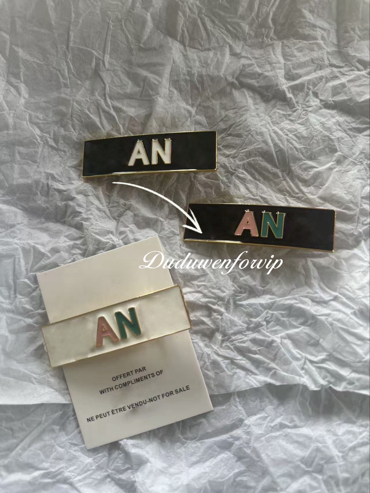 fashion Pretty 6X2CM Letters Hair Clips Metal hairpin backside.stamped Pin C Collection Hair Jewelry Gift