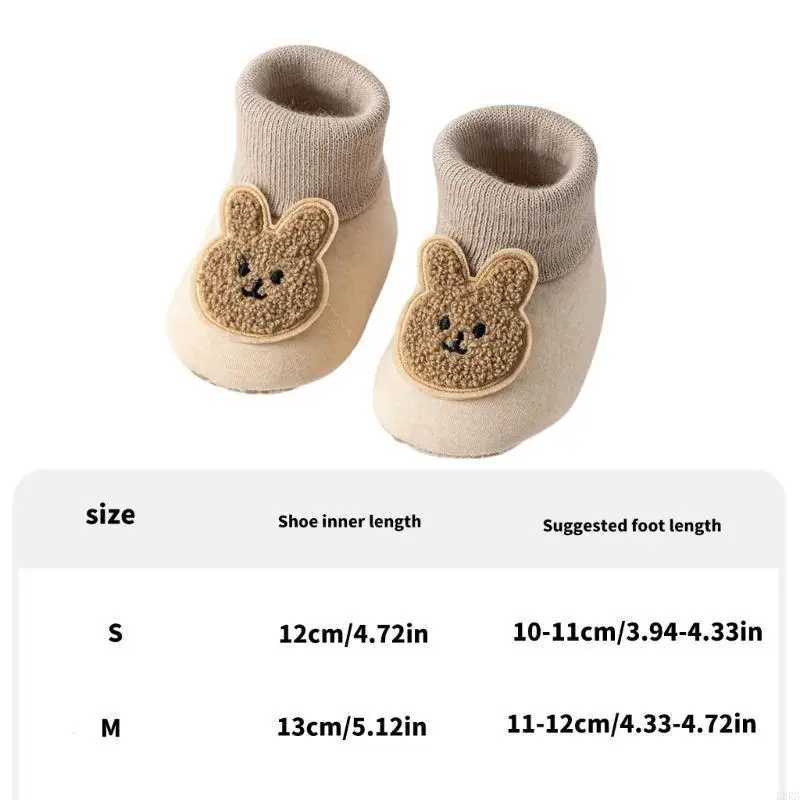 Pack of 1 Pair Infant Socks Cartoon Pattern Nonslip Fllor Shoes Cotton L8RBJ250930