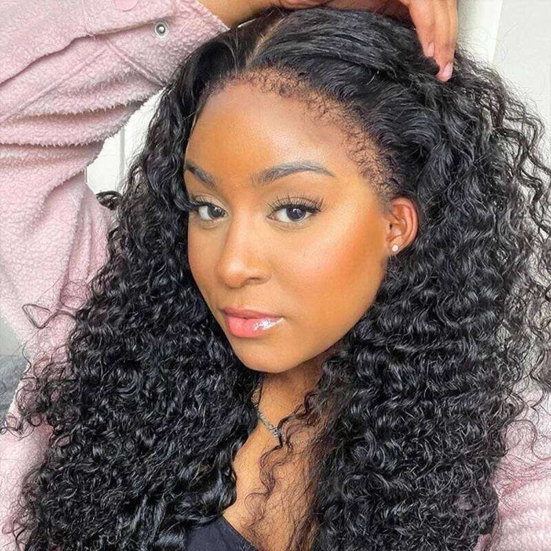 250% 4C Edges 13X4 HD Lace Front Wig With Baby Pre Plucked Premium Kinky Curly Human Hair Xiusiyuan2510
