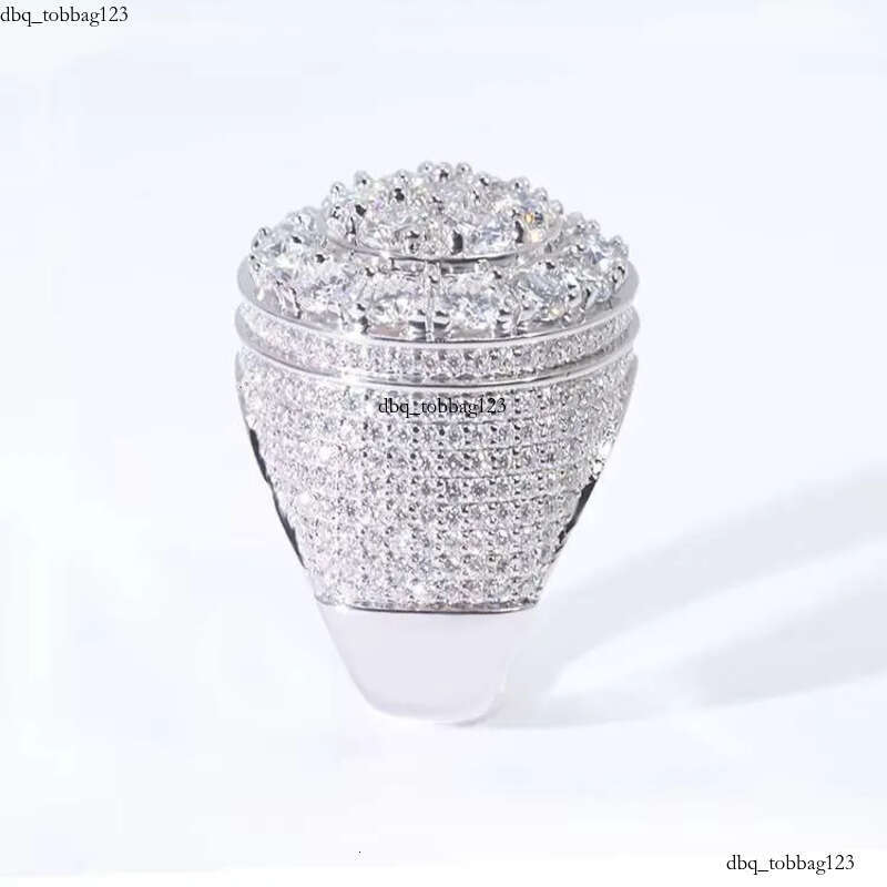 Wholesale Hip Hop Style 14K Gold VVS Moissanite Men Ring Iced Out S Sier Dia Cuban Link Star Rings
