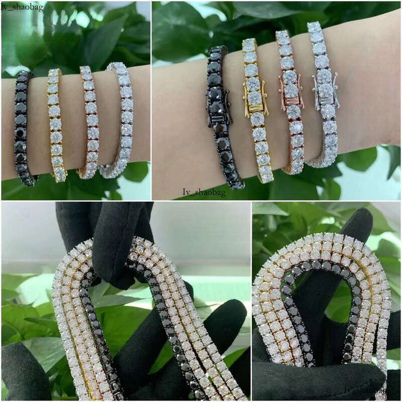 Cheapest Price Hip Hop Sier Gra VVS Moissanite Dia Tennis Chain 3MM 4MM 5MM 6.5mm Necklace Men Women Cuban Jewelry