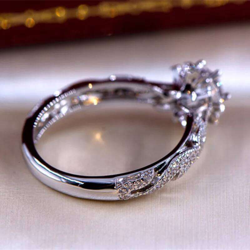 New Sier Plated Stainless Steel Rings For Women Cubic Zircon Ring Jewelry Accessories Wholesale Size 5-11