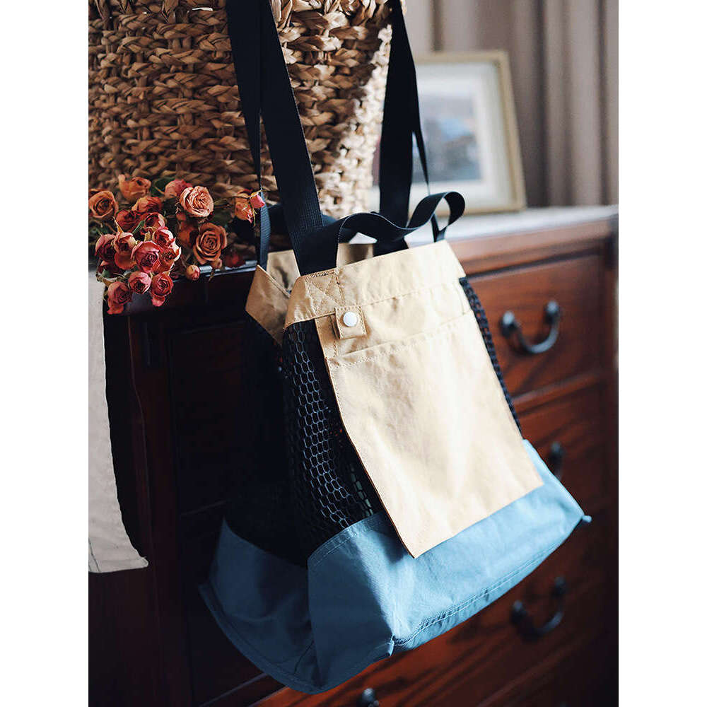 designer bag Luxury bag New Fashion Mesh Beach Portable Large Capacity Outdoor Travel Storage Nylon Shoulder Tote Bag for Women