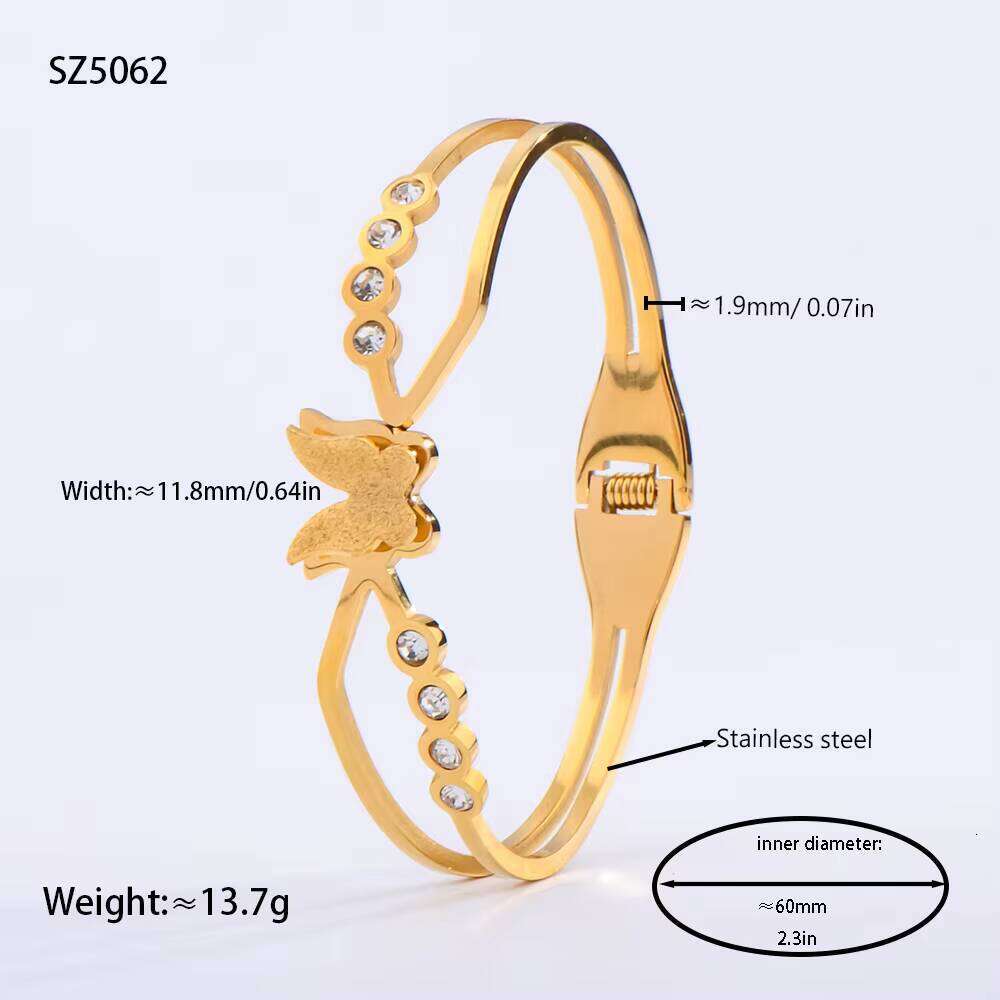sterling silver Chain Bracelet with Butterfly Design and Decoration, Elegant Women's fashion Jewelry