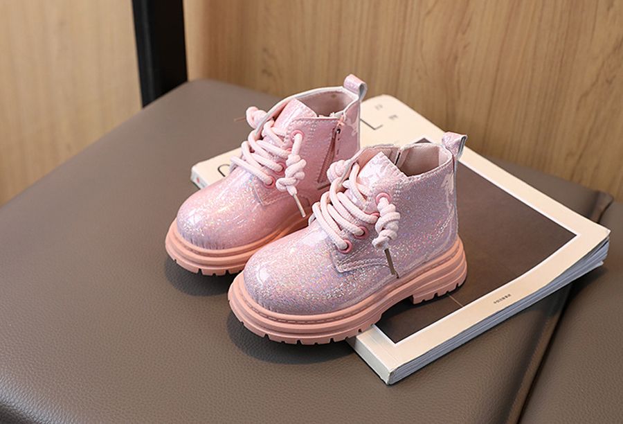 2025 Fashion Clean Glossy Children Snow Boots Platform Shoes Kids Girls Cool Street Style Short Boots for Boys Size US5.5C-US12.5C K0067