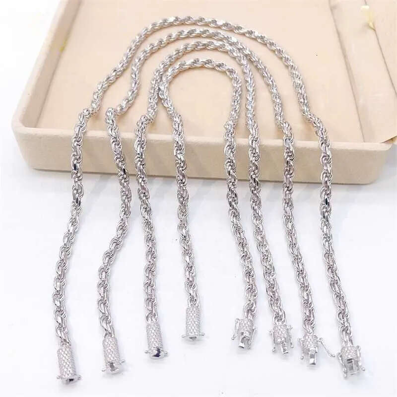 price gold 6mm solid sterg sier vvs moissanite chains men rope chain