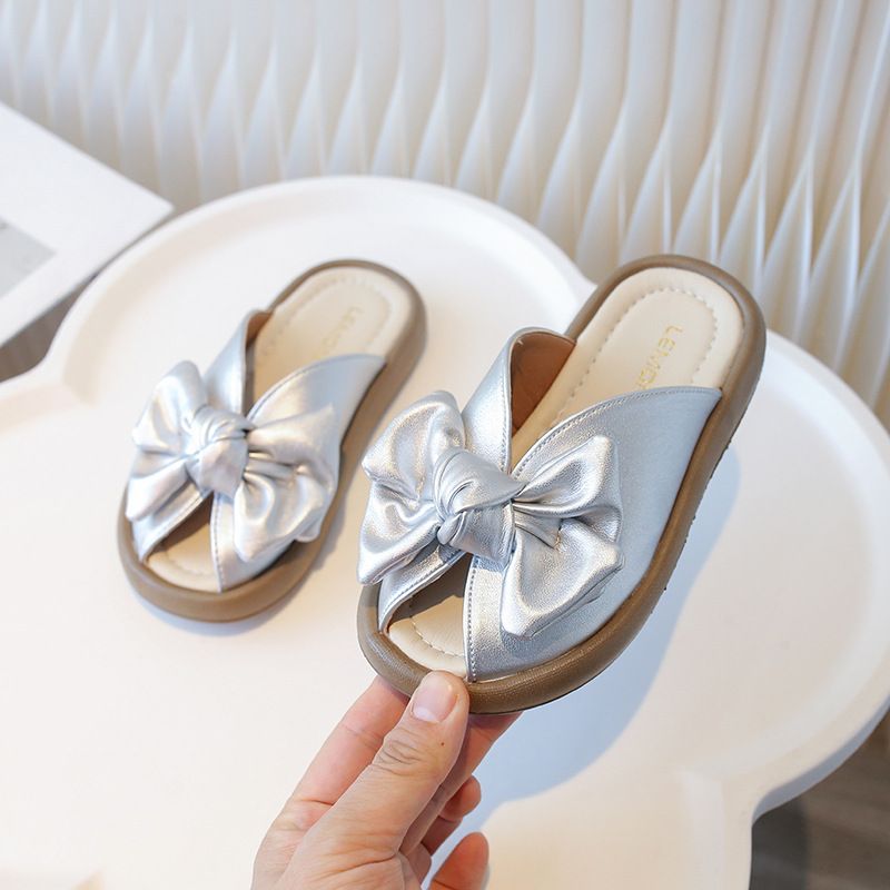 Girls Designer Slippers Sweet Bowknot Children Causal Slipper Home Outdoor Kidszworld Kids Princess Beach Slippers Soft Soled Size 21 - 35 US5.5C-US3Y
