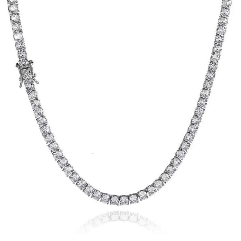 Necklace 3mm 4mm 5mm 6.5mm Mossanite Jewelry Sterg Sier D VVS1 Dia Necklaces Moissanite Tennis Chain Bracelets for women Men