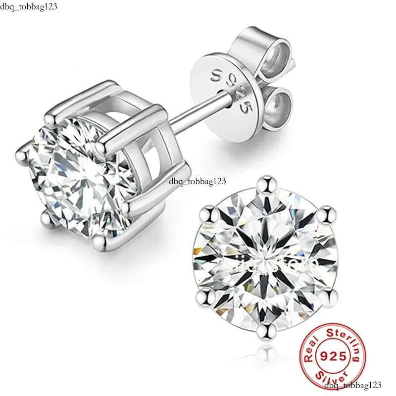 hoop for women D color VVS1 2CT moissanite earrings anti allergy solid sterg sier plated thicker gold designer jewelry woman gift