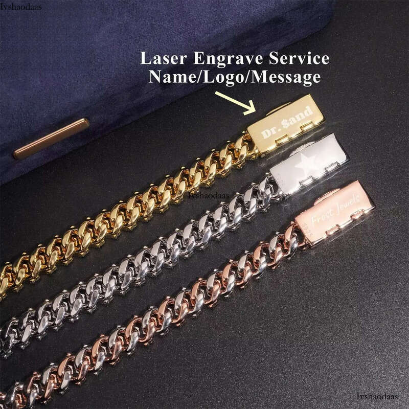 Ready Made Leading Factory Direct Sale 12mm Cuban Link Moissanite 2 Row Prong Chain Pass Dia Tester GRA Certification