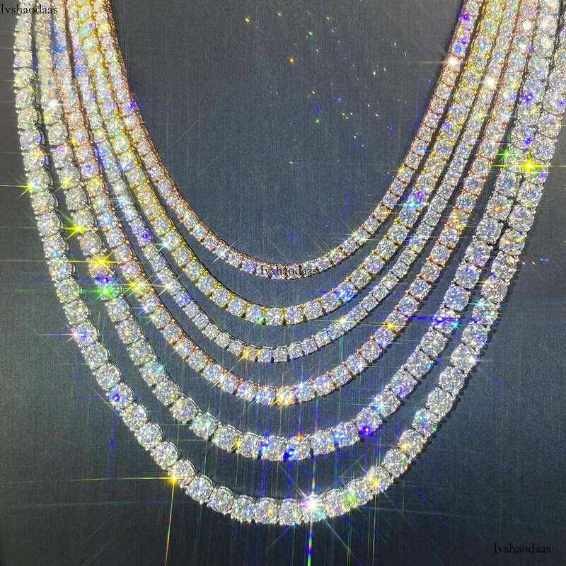 CHEAPEST in HISTORY Large Stock Tennis Chain Necklace Bracelet 2MM 3MM Hip Hop Iced Out Jewelry Moissanite Chains