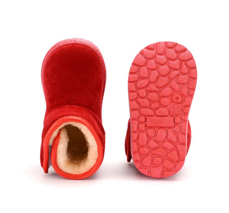 Kids Snow Boots Winter Fashion Non-slip Toddler Boots Skiing Solid Color Warm Pattern Soft Thick Bottom Kid's Shoes Sizes 21 - 38 K0483