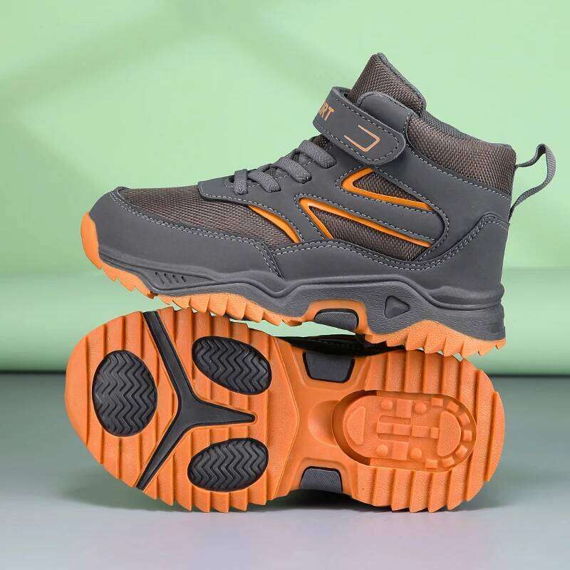 New Boys' Sports Non-slip School Children's Leather Breathable Running Black Fashion Hiking Shoes Sneaker Size 29-40