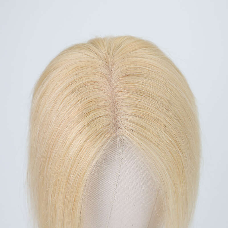 Hairpiece with Side Bangs, Fully Handwoven Real Human Hair, Platinum Top Hairpiece, Lightweight and Breathable, Increases Hair Volume, Xuchang