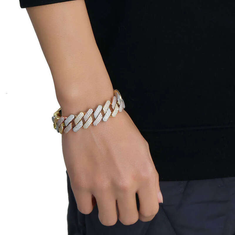 Custom Pass VVS Moissanite Rose Gold Miami Cuban Link Bracelet - Perfect for Any Ocn