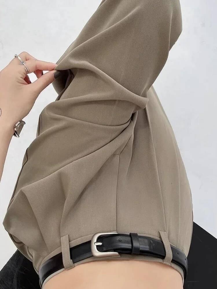 2025 New Women's Casual Temperament High Waist Loose Straight Trousers Gift Belt Fashion Versatile Wide Leg Pants Women dongdumaoyi