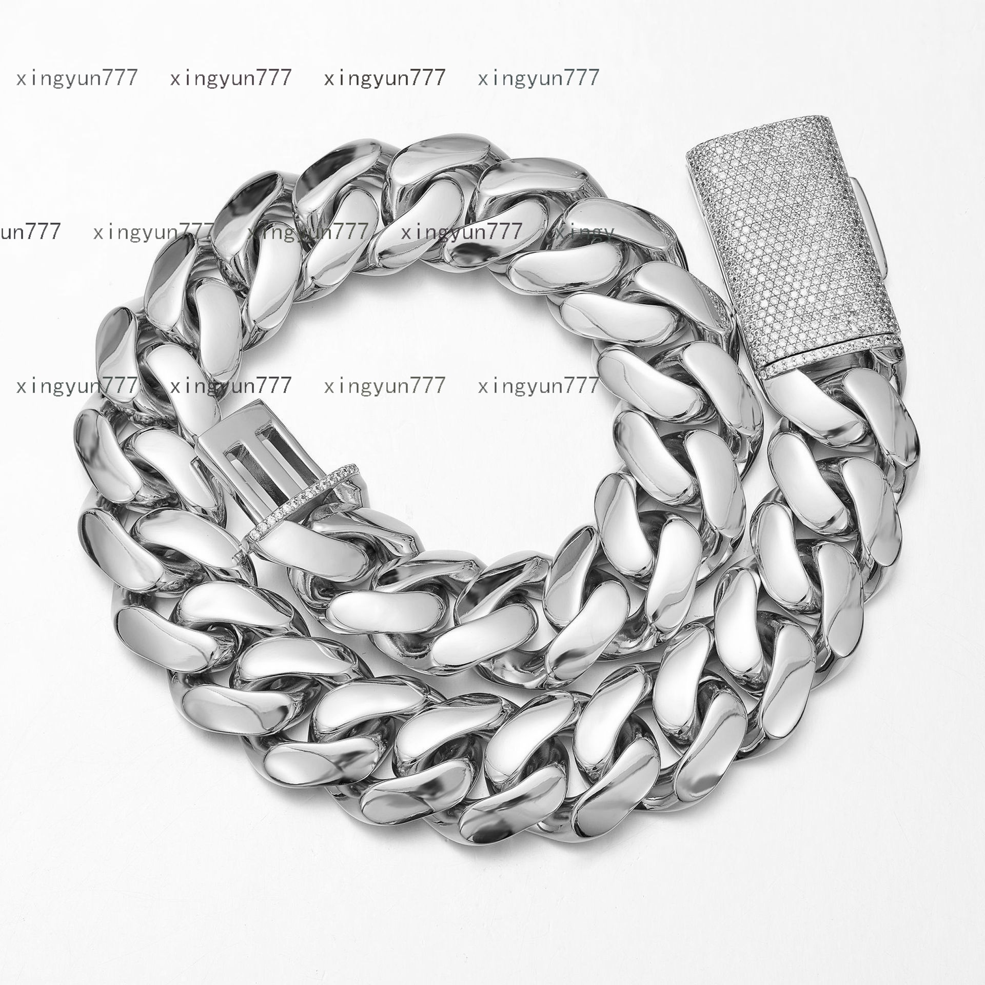 2026 Designer necklace Mens Stainless Steel 8mm 10mm 12mm 14mm 20mm 22mm Cuban Chain Cover Micro Inlaid Fashion Necklaces